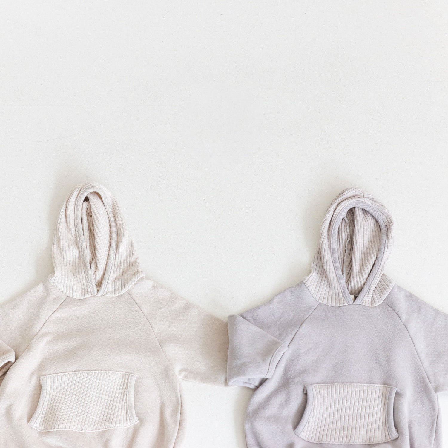 Ribbed Pocket Hooded Sweater Romper