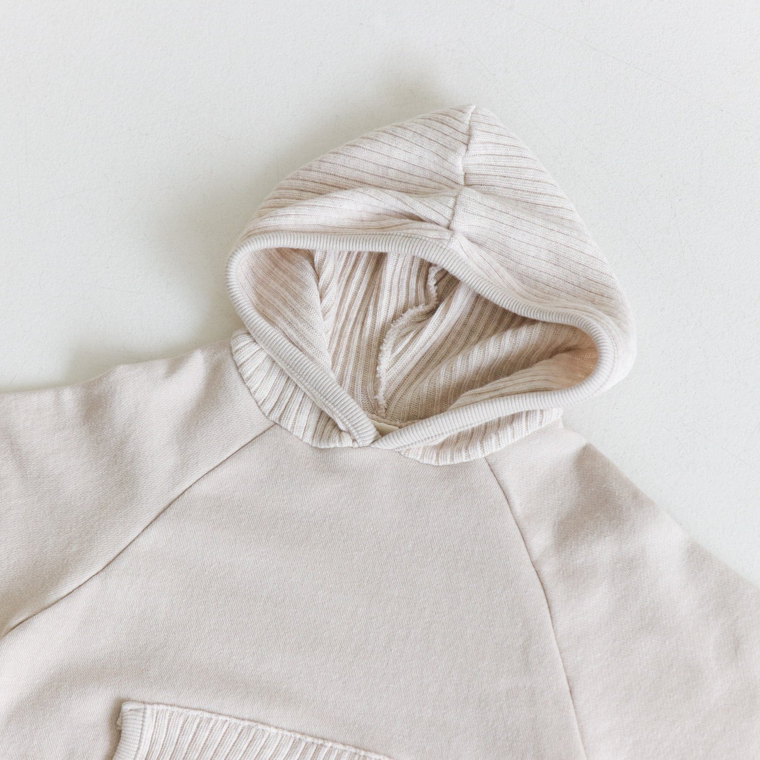 Ribbed Pocket Hooded Sweater Romper