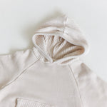 Ribbed Pocket Hooded Sweater Romper