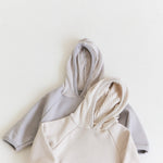 Ribbed Pocket Hooded Sweater Romper