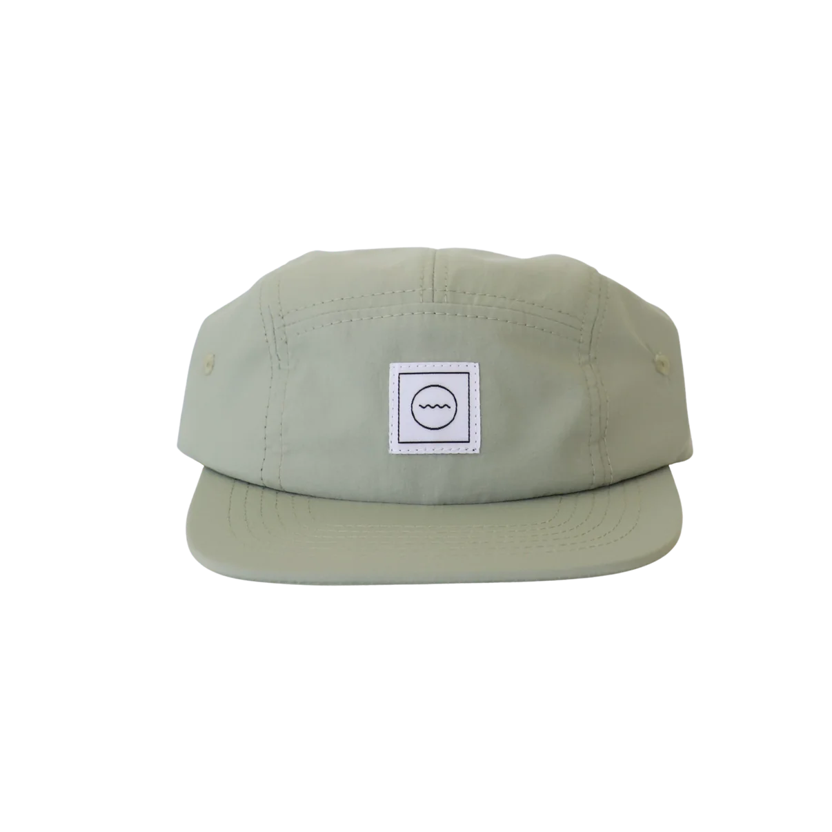 Nylon five-panel hat in Sea foam