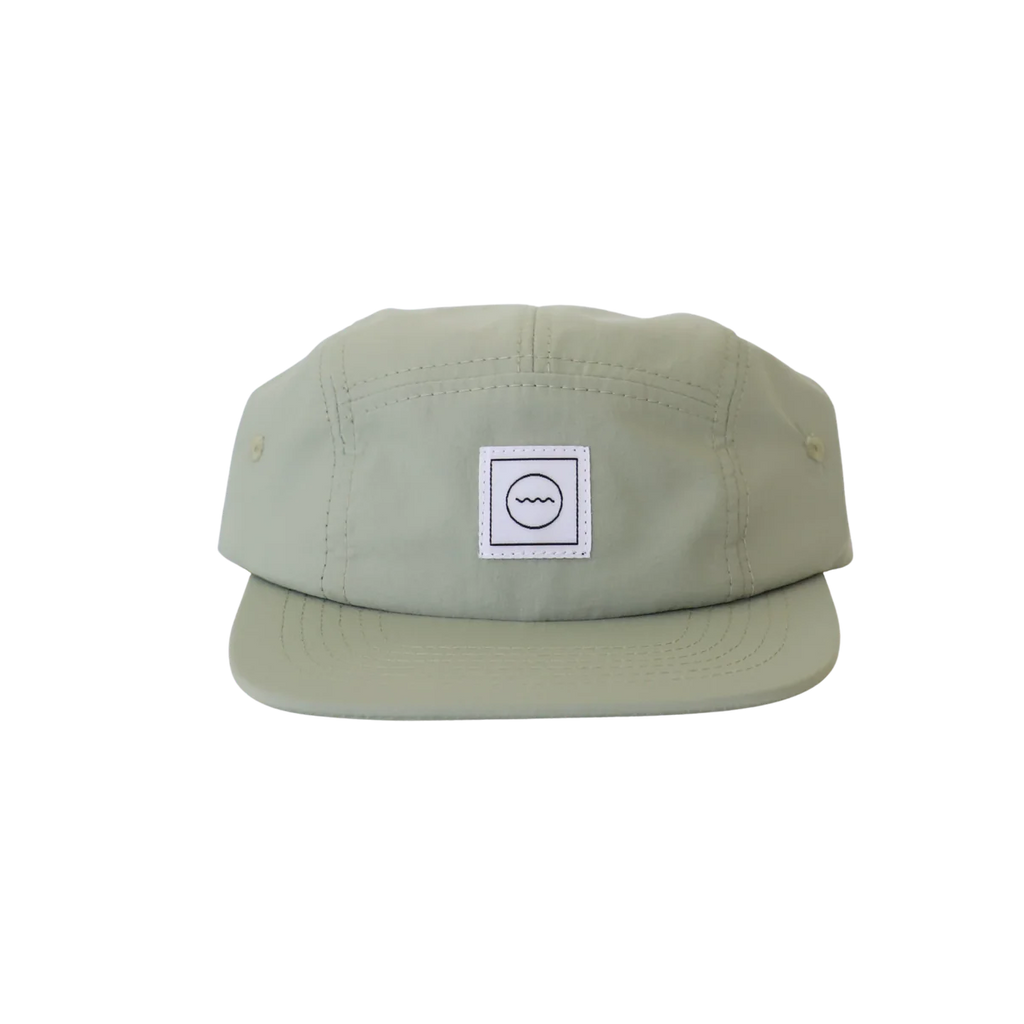 Nylon five-panel hat in Sea foam