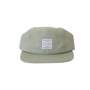 Nylon five-panel hat in Sea foam