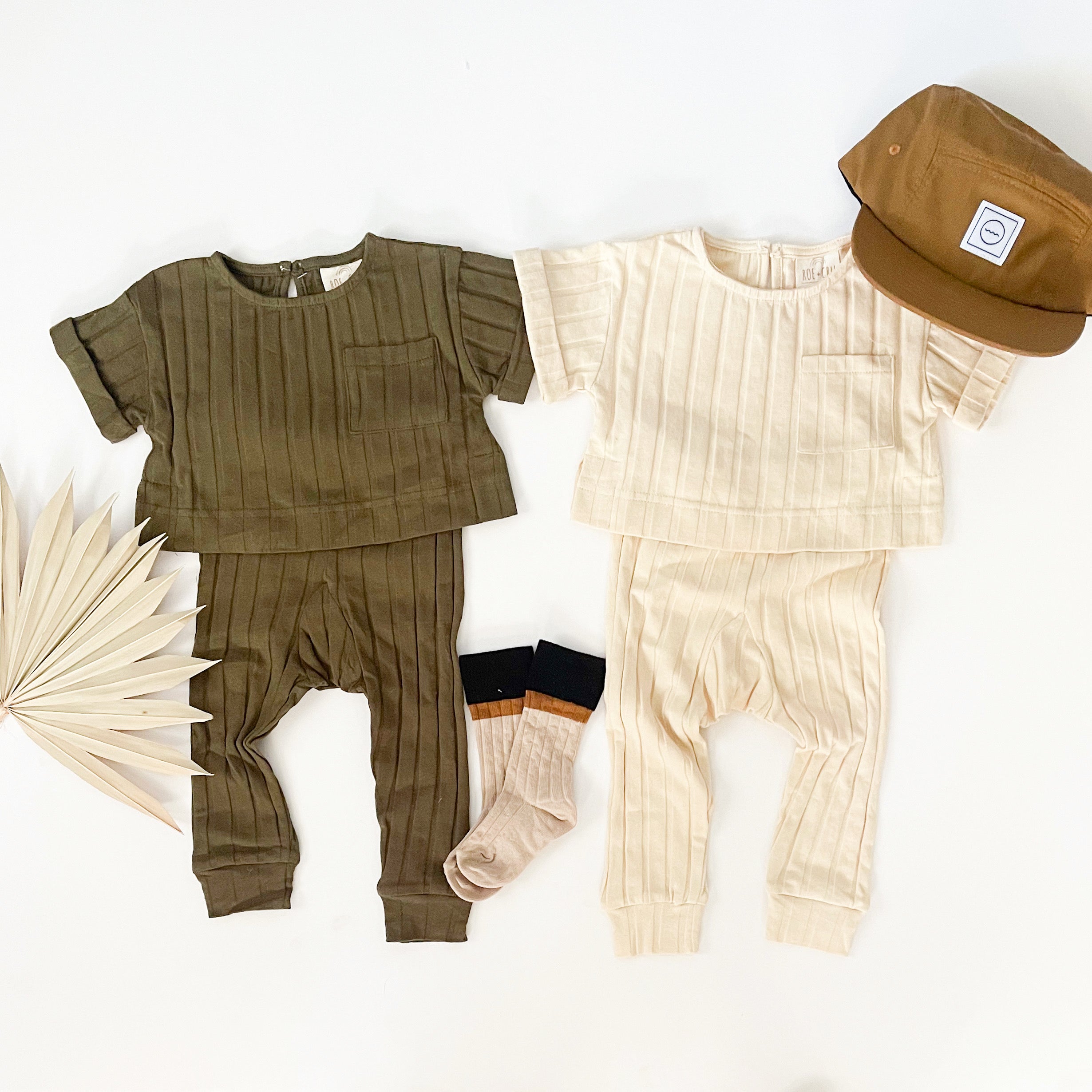Boxy Wide Ribbed Two-Piece Set