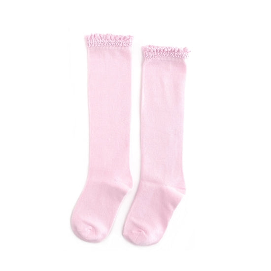 Cotton Candy Lace Top Knee Highs