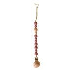 Classic Pacifier Clip- Wood+Mauvewood
