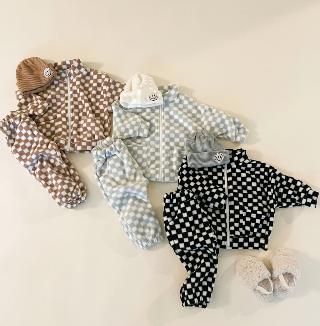 Checkered Fleece Set
