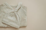 Natural Heather Newborn Ribbed Knot Beanie