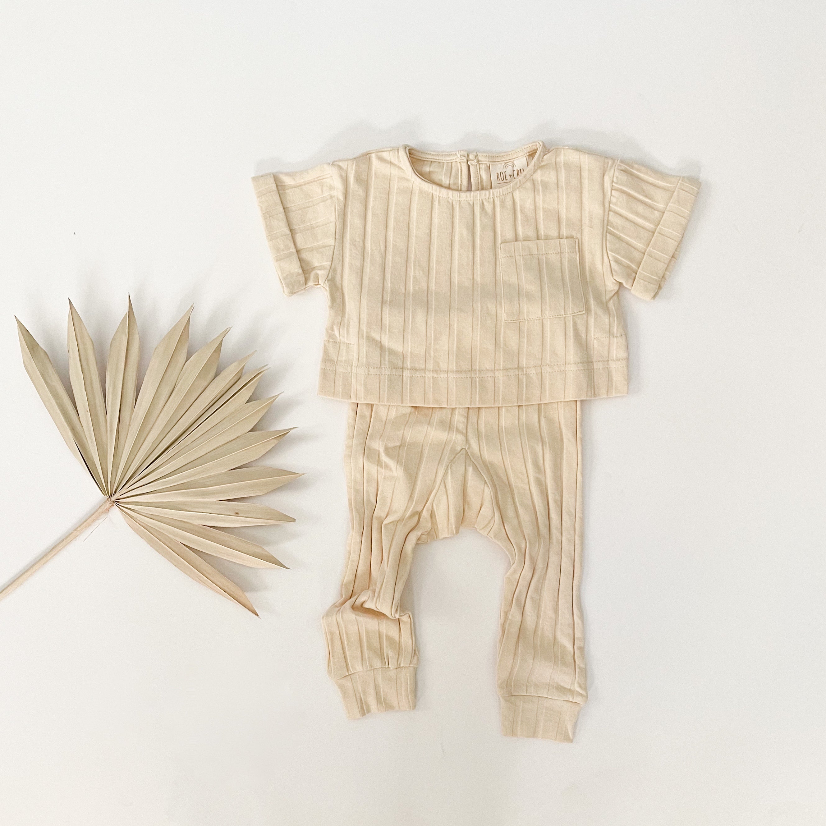 Boxy Wide Ribbed Two-Piece Set