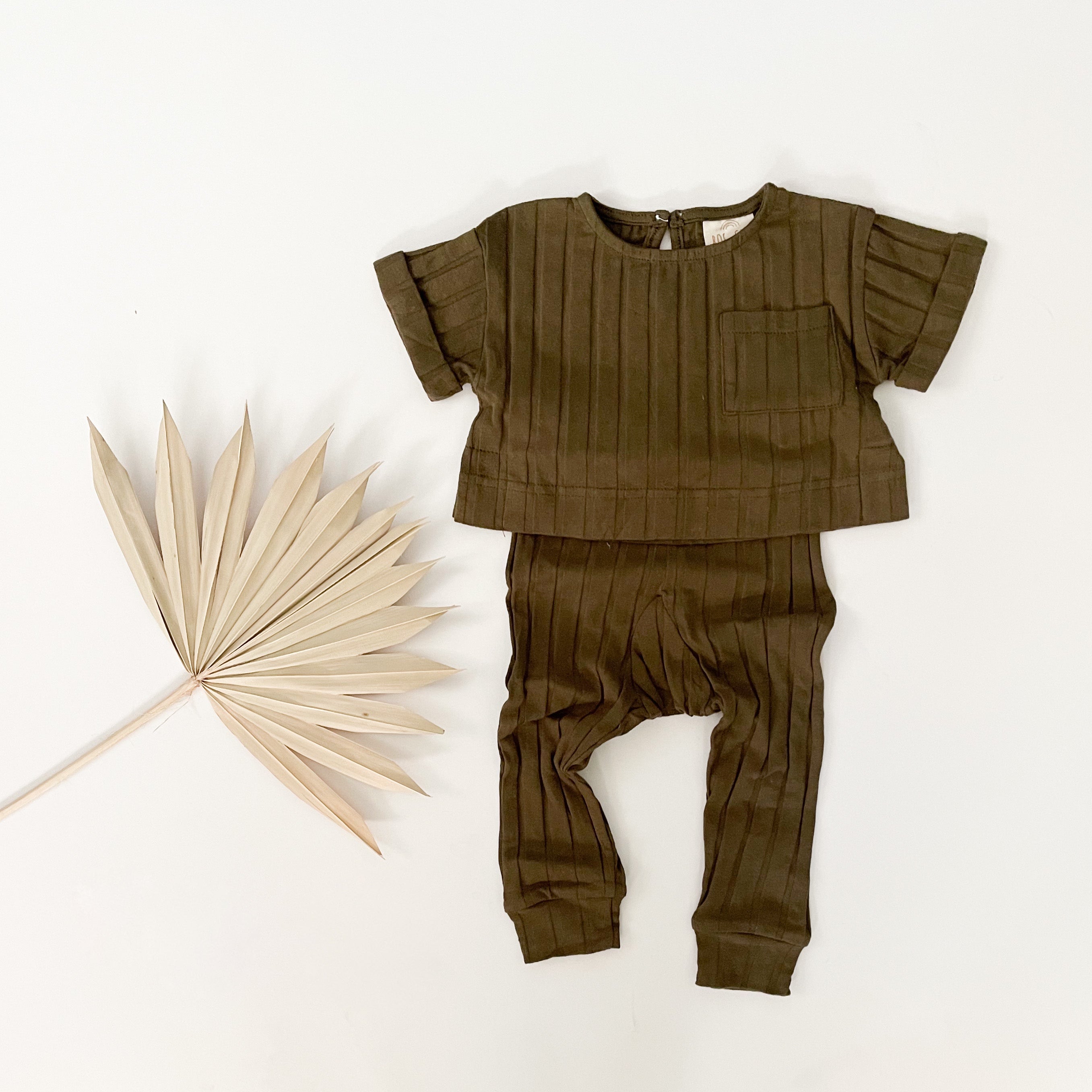 Boxy Wide Ribbed Two-Piece Set