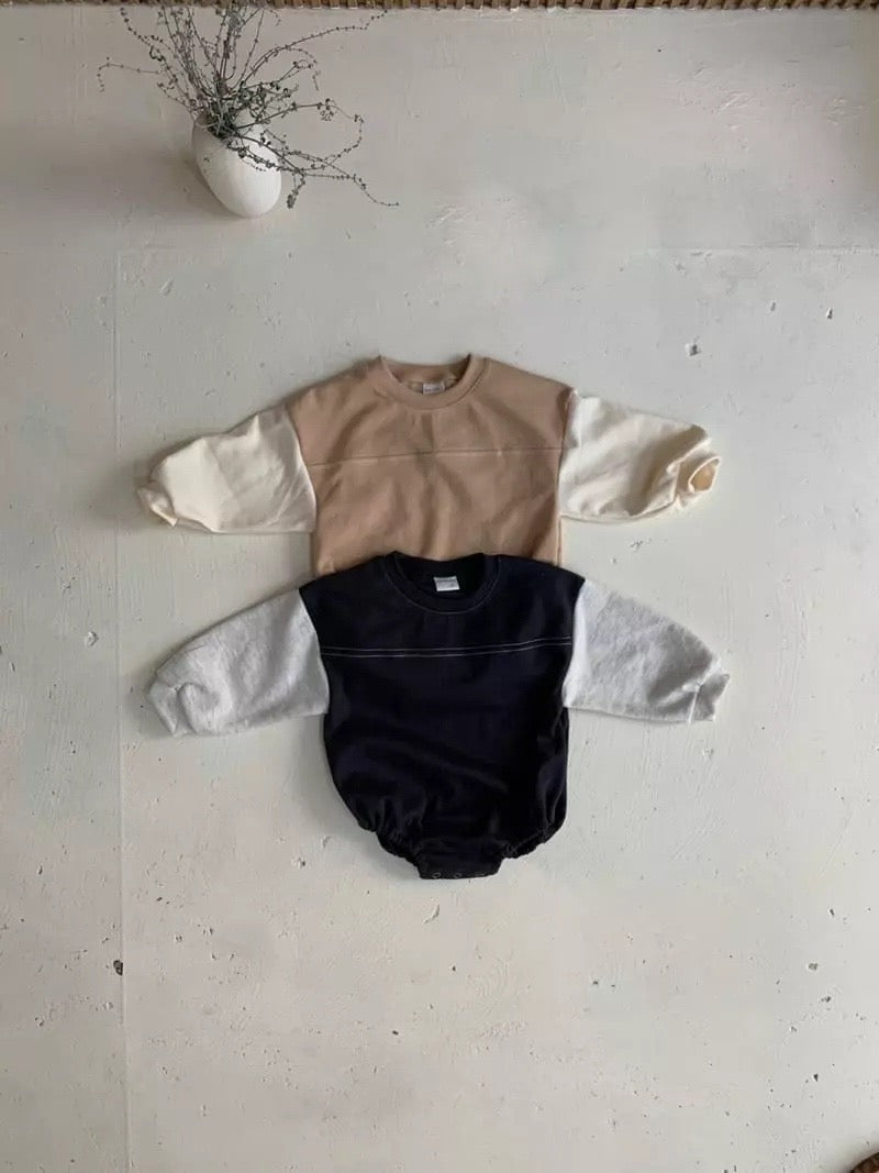 Color block Sweater Romper