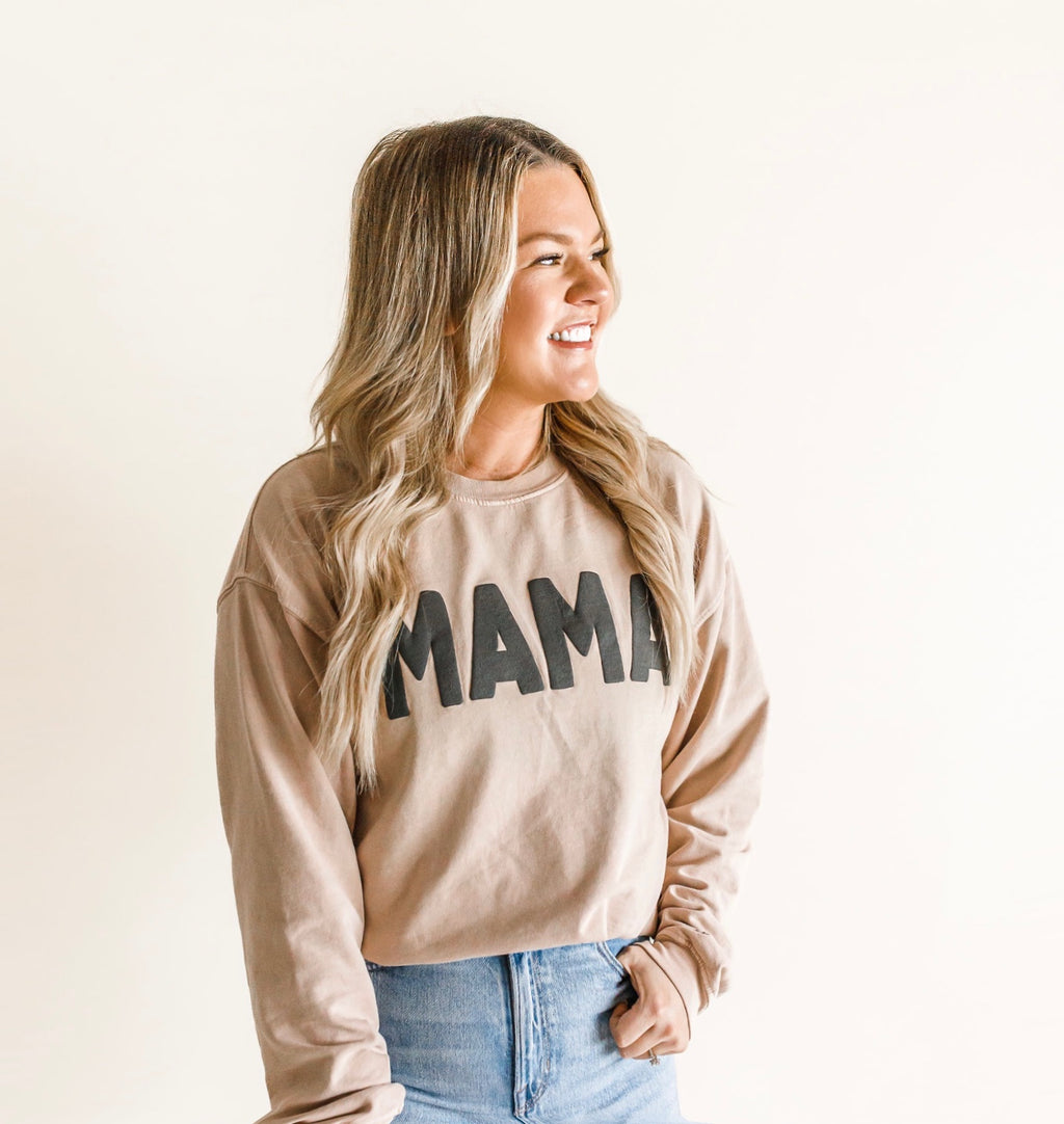 Mama Puff Print Pullover