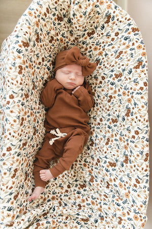 Rust Organic Cotton Ribbed Pocket Set