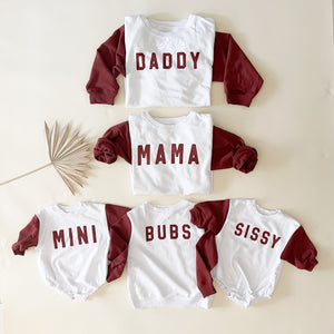 MINI Contrast Pullover//CRANBERRY