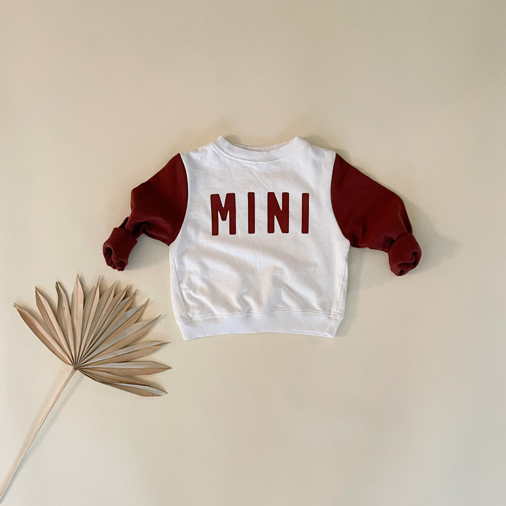 MINI Contrast Pullover//CRANBERRY