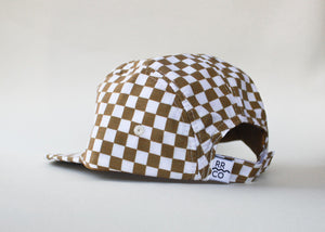 Copper Check// Cotton Five-Panel Hat