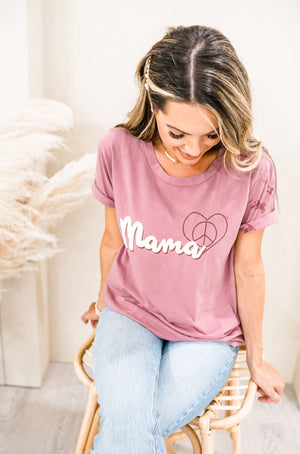 MAMA Heart/Peace Sign tee