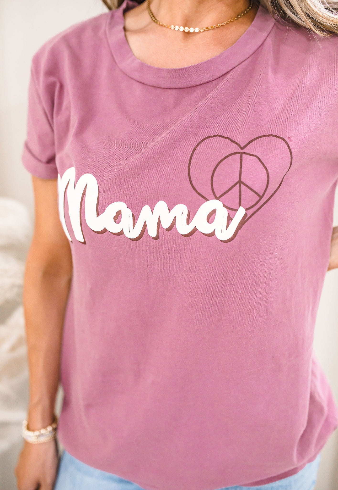 MAMA Heart/Peace Sign tee