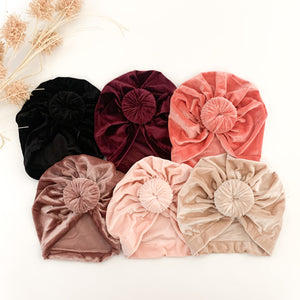 Velvet Toddler Knot Turbans