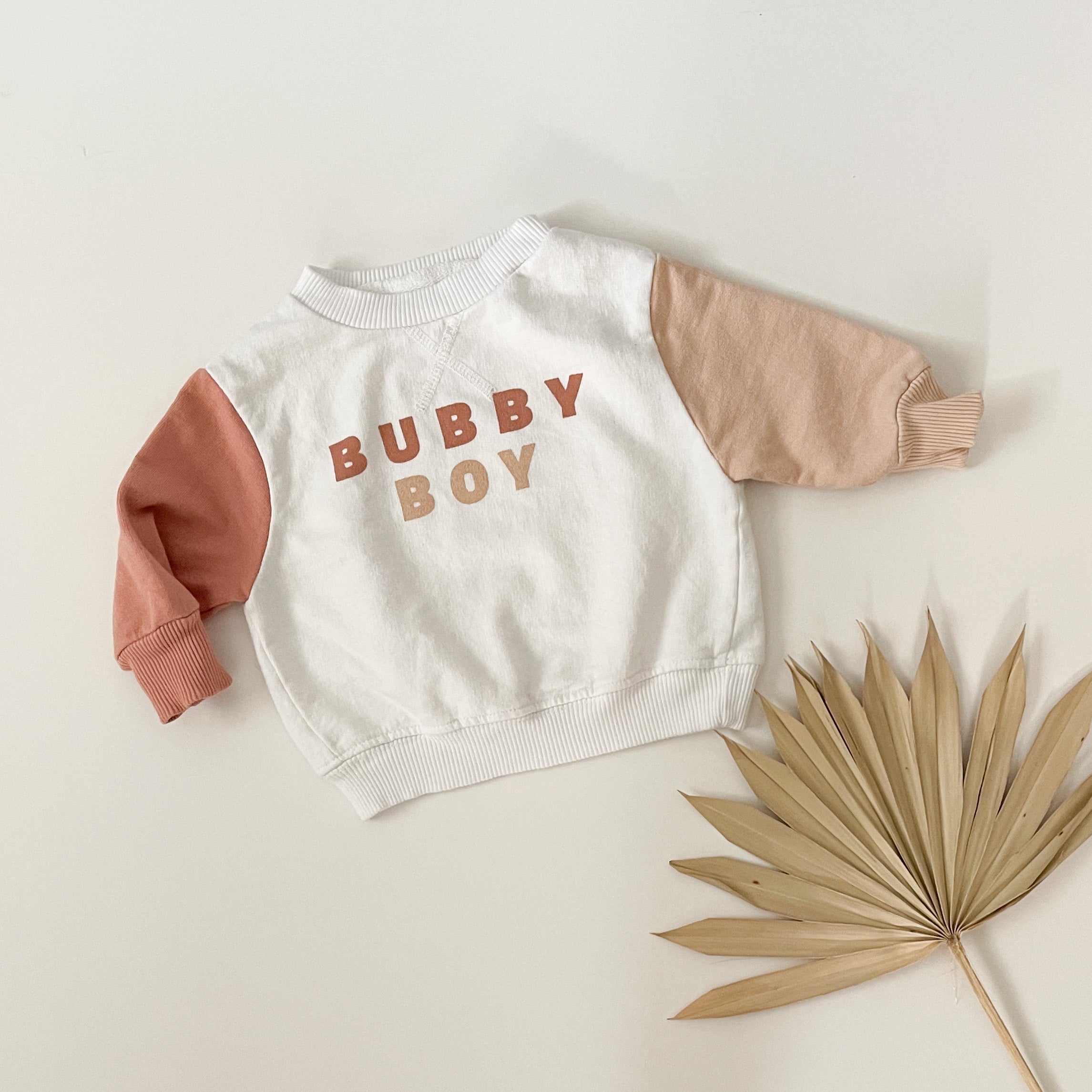 BUBBY BOY Contrast Sleeve Pullover