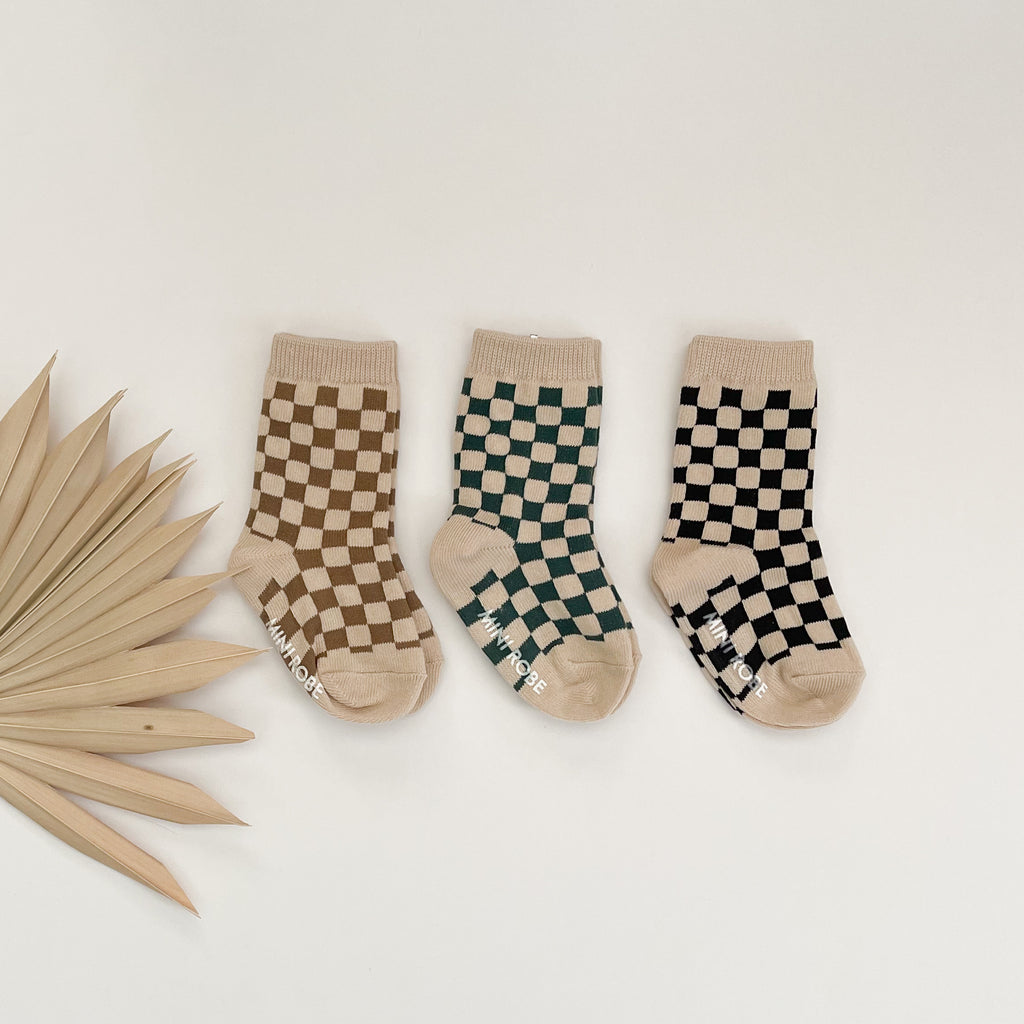 Checker Socks (Set of 3)