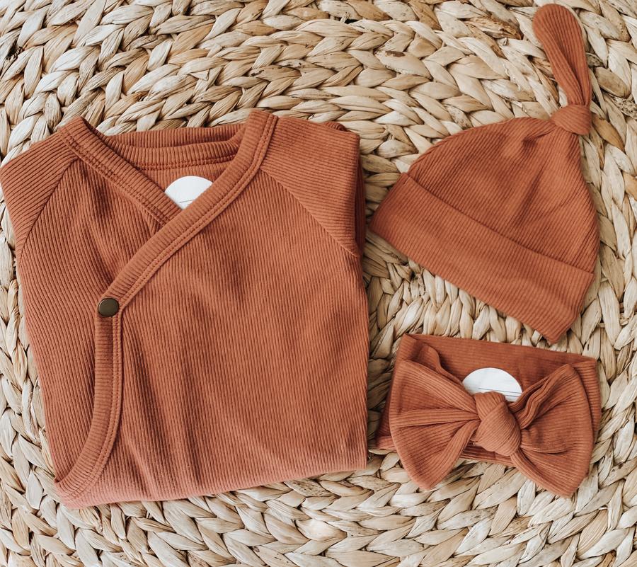 Terra Cotta Knotted Beanie