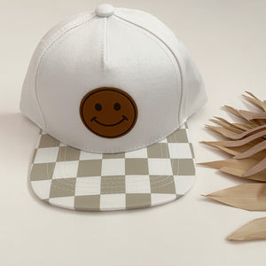 Checker Smiley Snapback