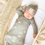 Celestial Sun Bamboo Baby Gown and Hat