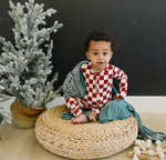Red Checks-Hoilday Bamboo Convertible Romper