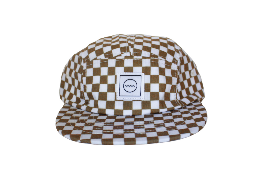 Copper Check// Cotton Five-Panel Hat