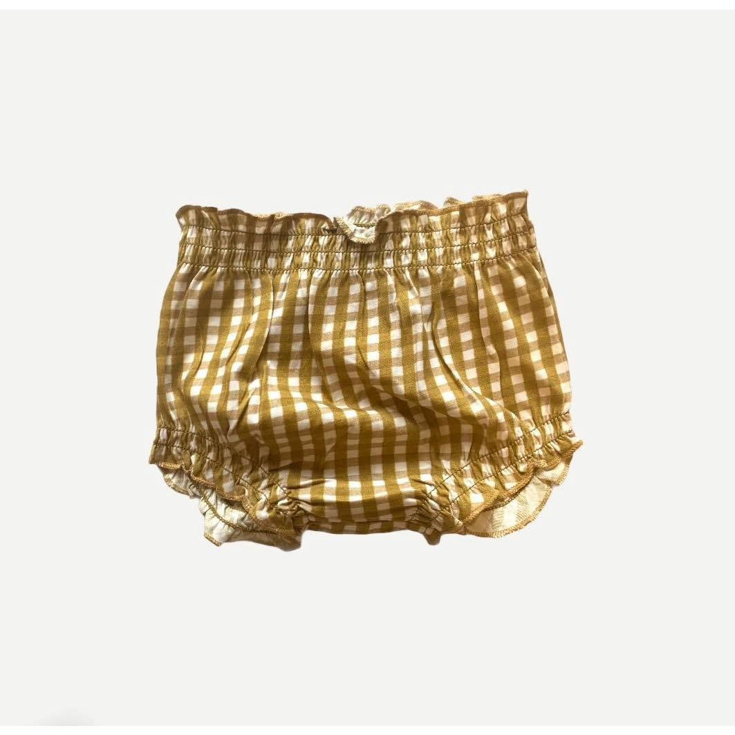 Golden Gingham Organic Bloomers