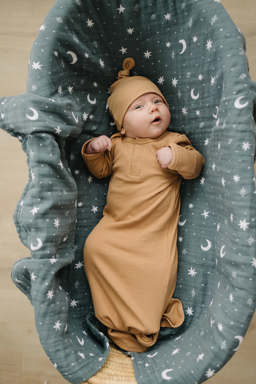 Newborn top knot hat