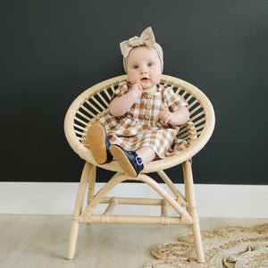 Camel Checkered Dress