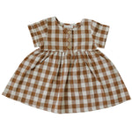 Camel Checkered Dress