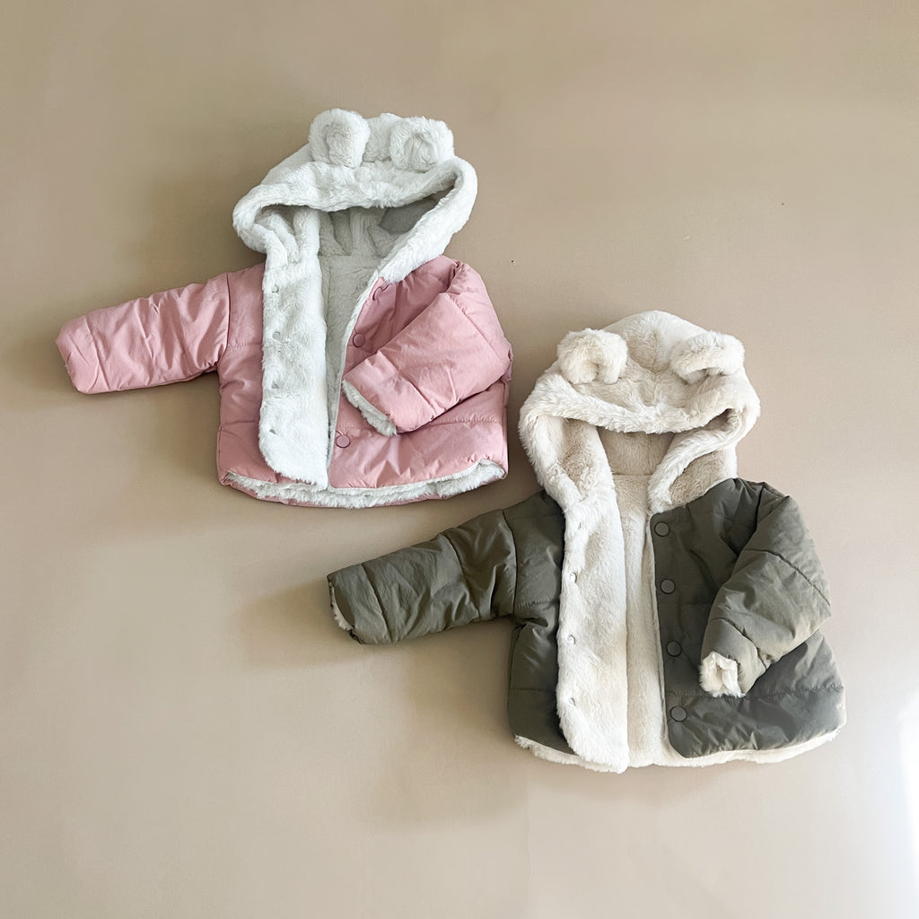 Baby Bear Fur Lined Winter Coat