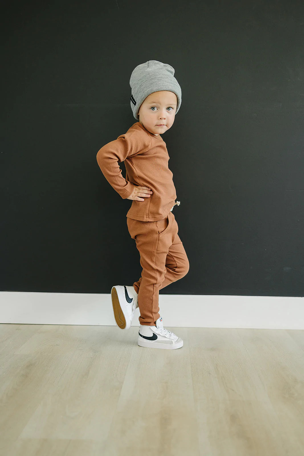 Rust Organic Cotton Ribbed Pocket Set
