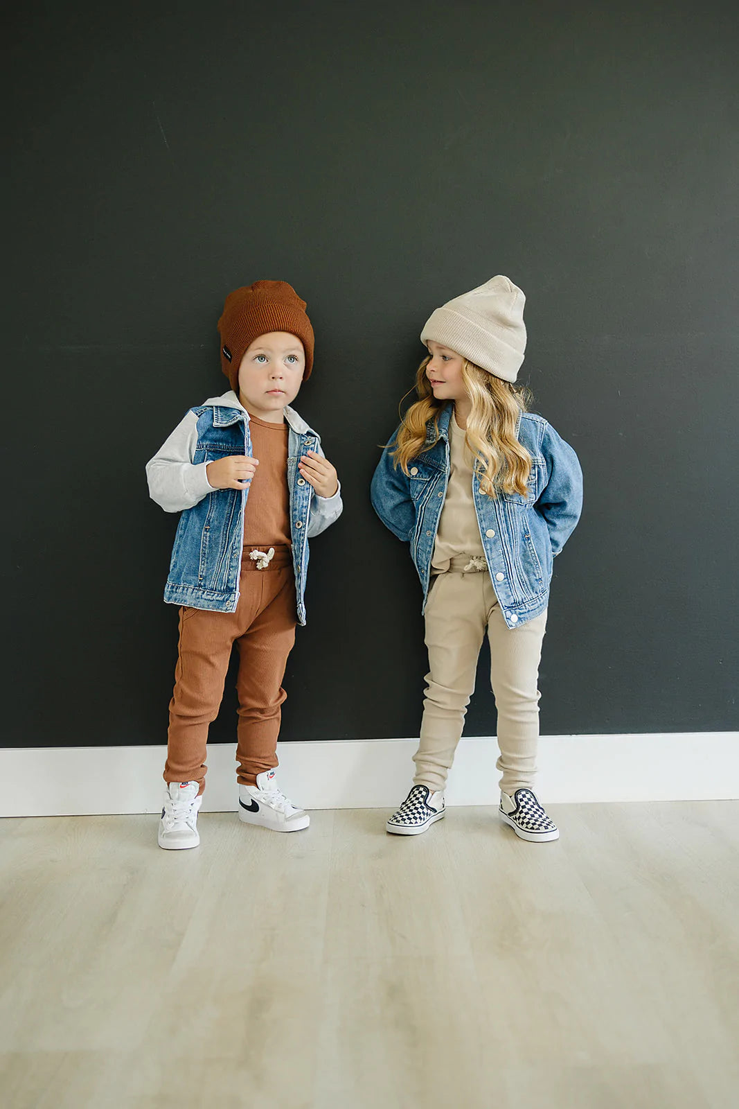 Rust Organic Cotton Ribbed Pocket Set