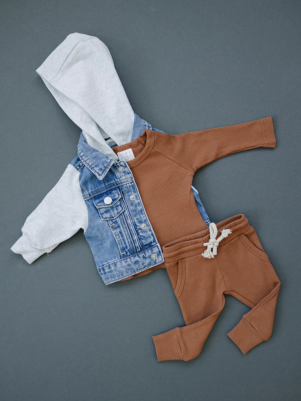 Rust Organic Cotton Ribbed Pocket Set