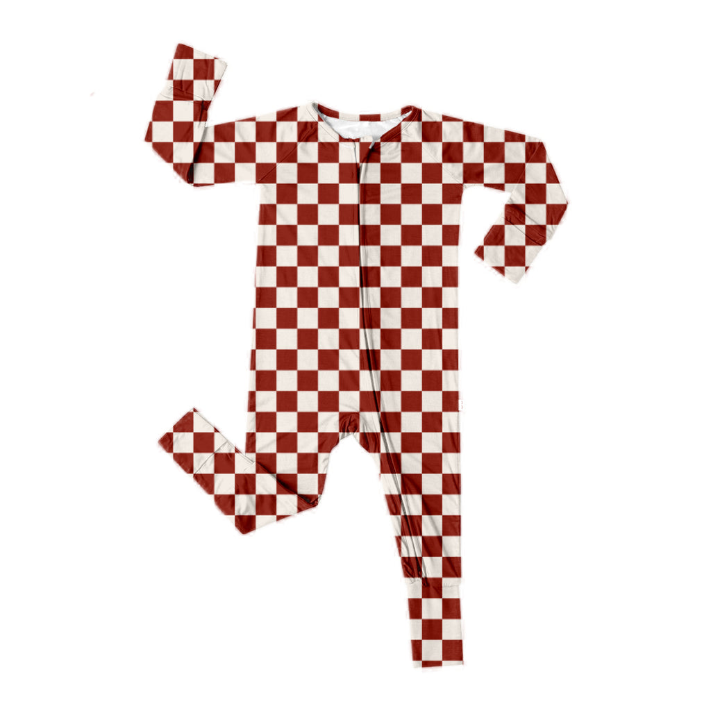 Red Checks-Hoilday Bamboo Convertible Romper
