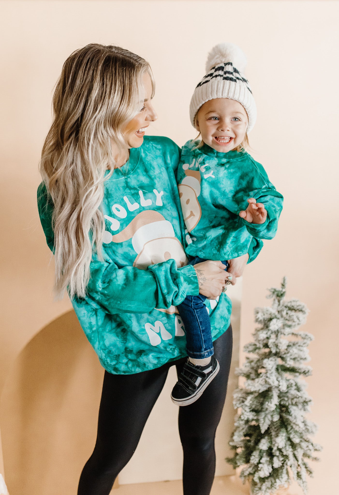 Jolly Mama ☺ Holiday Tie-Dye Pullover