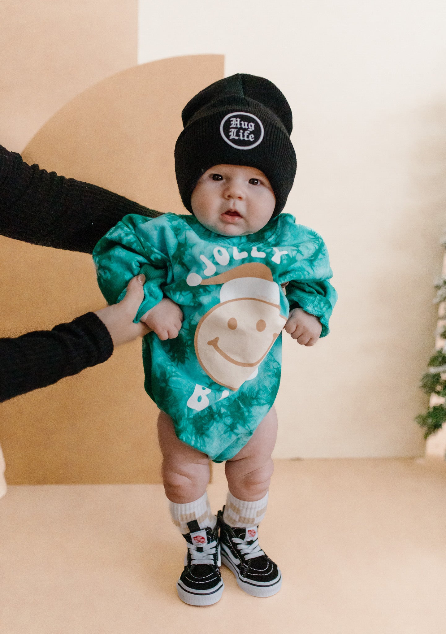 Jolly Bubs ☺ Holiday Tie-Dye Sweater Romper