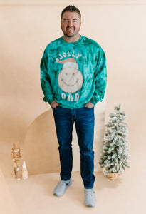 Jolly Dad ☺ Holiday Tie-Dye Pullover