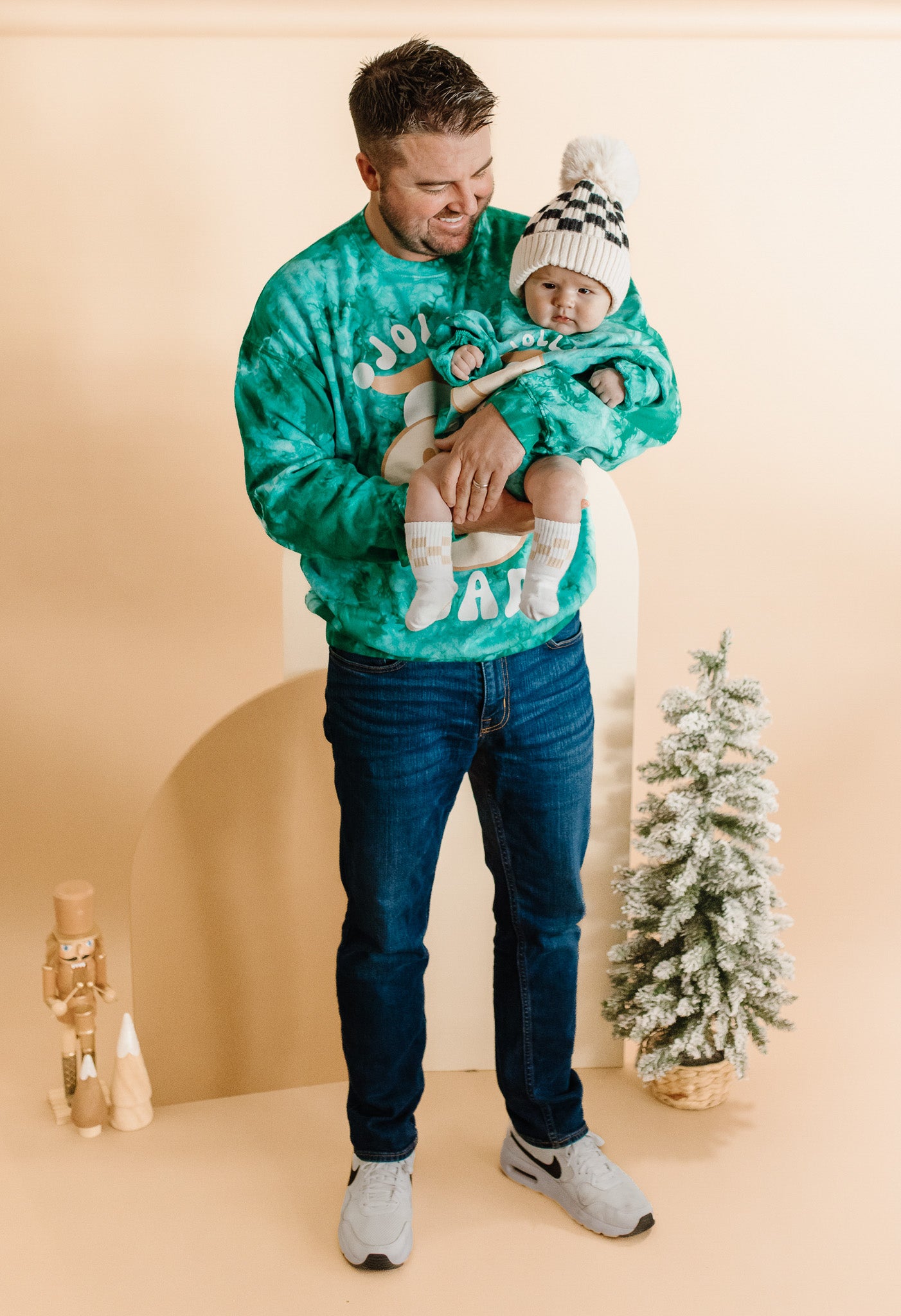 Jolly Dad ☺ Holiday Tie-Dye Pullover